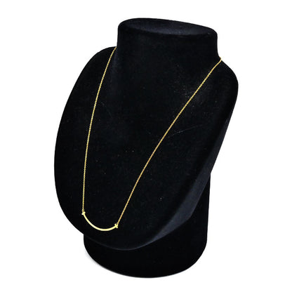 TIFFANY&Co. ティファニー K18YG イエローゴールド Tスマイル スモール ネックレス 60011679 3.0g 46cm レディース【中古】