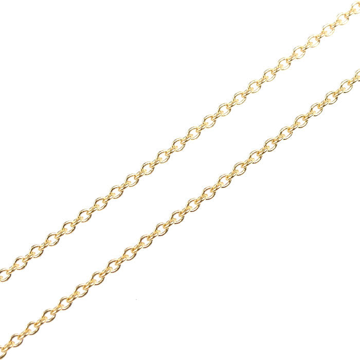STAR JEWELRY スタージュエリー K18YG イエローゴールド クロス ダイヤ ネックレス ダイヤモンド0.06ct 1.6g 38cm レディース【中古】