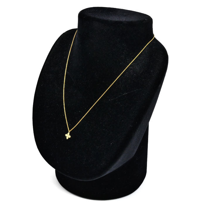 STAR JEWELRY スタージュエリー K18YG イエローゴールド クロス ダイヤ ネックレス ダイヤモンド0.06ct 1.6g 38cm レディース【中古】