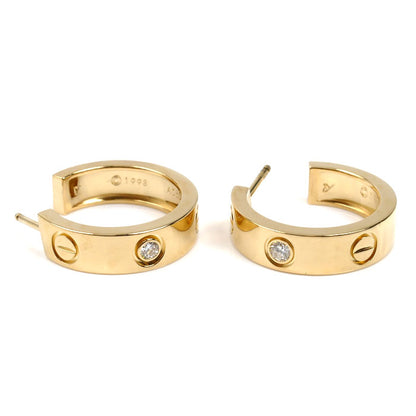 CARTIER カルティエ K18YG イエローゴールド ラブ 1PD ピアス B8017500 12.6g レディース【中古】【美品】