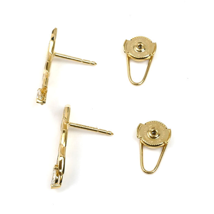 TIFFANY&Co. ティファニー ビクトリア ヴァイン ピアス ダイヤモンド0.165ct/0.165ct 5.6g レディース【中古】【美品】