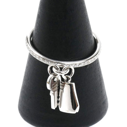 HERMES エルメス K18WG ホワイトゴールド ケリー クロシェット PM リング・指輪 H221616B 00052 ダイヤモンド 12号 52 3.3g レディース【中古】【美品】