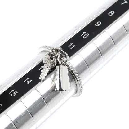 HERMES エルメス K18WG ホワイトゴールド ケリー クロシェット PM リング・指輪 H221616B 00052 ダイヤモンド 12号 52 3.3g レディース【中古】【美品】