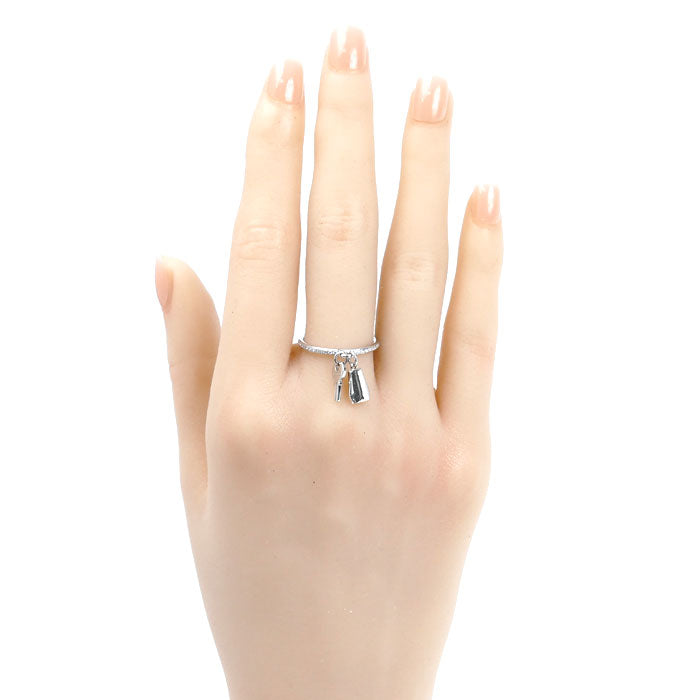 HERMES エルメス K18WG ホワイトゴールド ケリー クロシェット PM リング・指輪 H221616B 00052 ダイヤモンド 12号 52 3.3g レディース【中古】【美品】