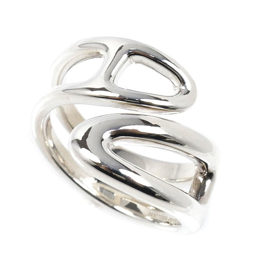 HERMES エルメス シルバー925 シェーヌダンクル パンク リング・指輪 13号 53 7.9g レディース【中古】