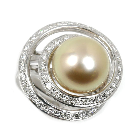 TASAKI タサキ Pt900プラチナ リング・指輪 南洋パール約12.0mm ダイヤモンド0.60ct 10号 17.9g レディース【中古】【美品】