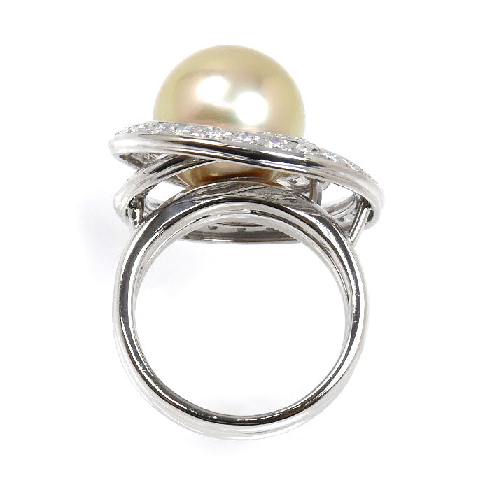 TASAKI タサキ Pt900プラチナ リング・指輪 南洋パール約12.0mm ダイヤモンド0.60ct 10号 17.9g レディース【中古】【美品】