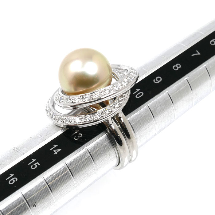 TASAKI タサキ Pt900プラチナ リング・指輪 南洋パール約12.0mm ダイヤモンド0.60ct 10号 17.9g レディース【中古】【美品】