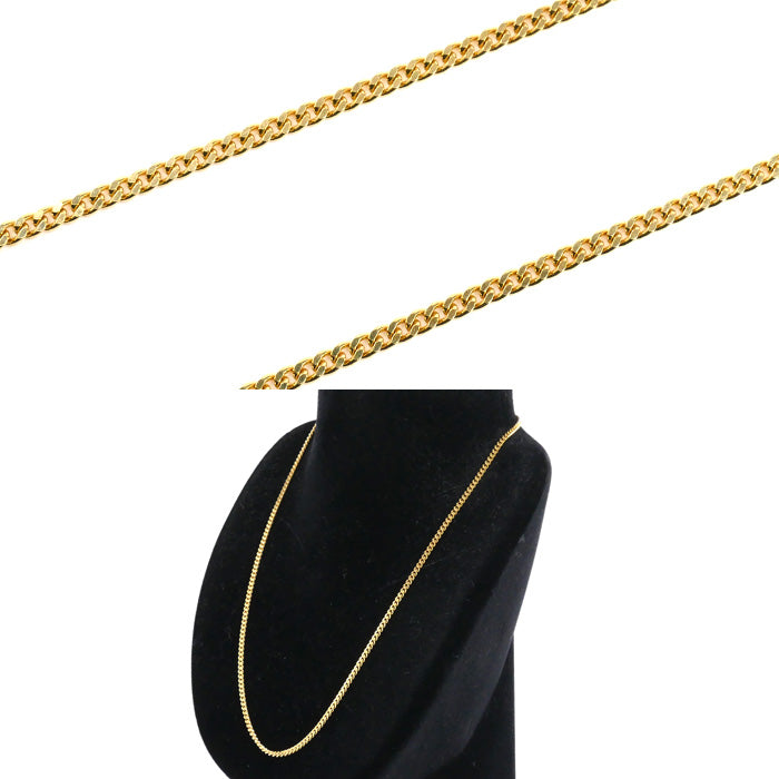 K18YG イエローゴールド ネックレス 喜平2面カット 10.2g 45cm ユニセックス【中古】