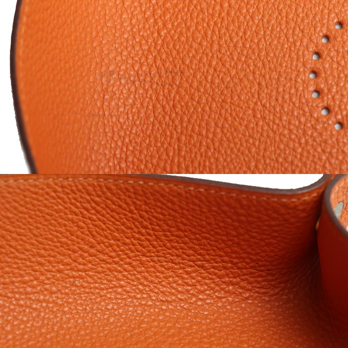 HERMES エルメス ヴィド・ポッシュ ミーズ・エ・ルランス Hエヴリン レザートレイ オレンジ ポティロン H400060M 5F ユニセックス □K刻印【中古】