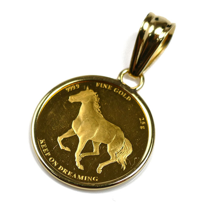 K18YG ペンダント 馬蹄形デザイン ダイヤ 0.62ct メンズ 中古 K18YG ペンダント 馬蹄形デザイン ダイヤ 0.62ct メンズ 中古