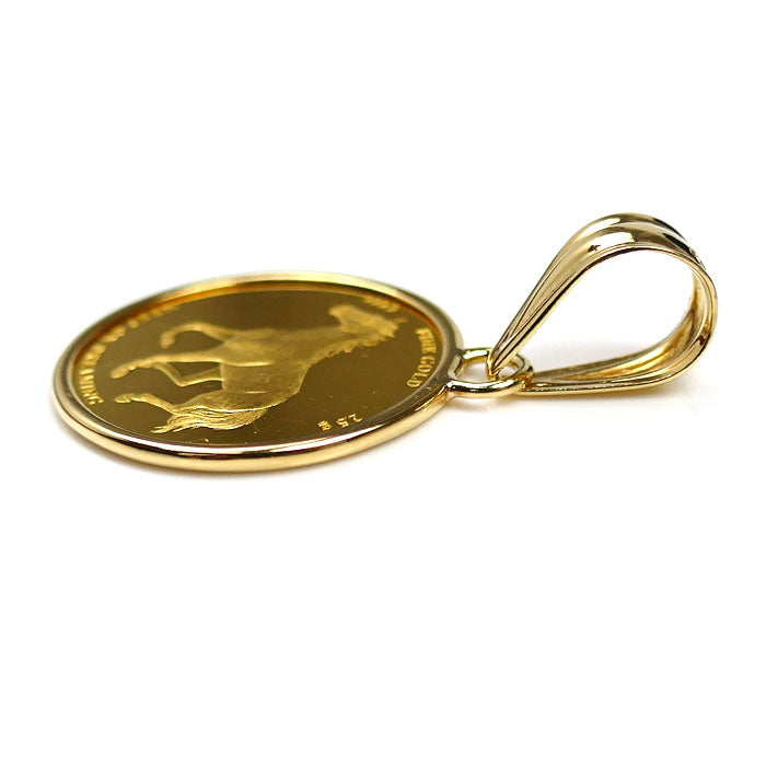 K24YG イエローゴールド K18YG イエローゴールド STAR HORSE 999.9 2.5g ペンダントトップ 3.2g ユニセックス【中古】