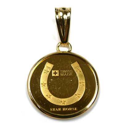 K24YG イエローゴールド K18YG イエローゴールド STAR HORSE 999.9 2.5g ペンダントトップ 3.2g ユニセックス【中古】