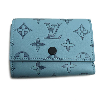 LOUIS VUITTON ルイ・ヴィトン ヴィクター 三つ折り財布 モノグラムシャドウ ブルー M14793 IC レディース【中古】【美品】