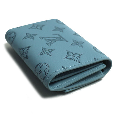 LOUIS VUITTON ルイ・ヴィトン ヴィクター 三つ折り財布 モノグラムシャドウ ブルー M14793 IC レディース【中古】【美品】