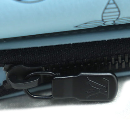 LOUIS VUITTON ルイ・ヴィトン ヴィクター 三つ折り財布 モノグラムシャドウ ブルー M14793 IC レディース【中古】【美品】