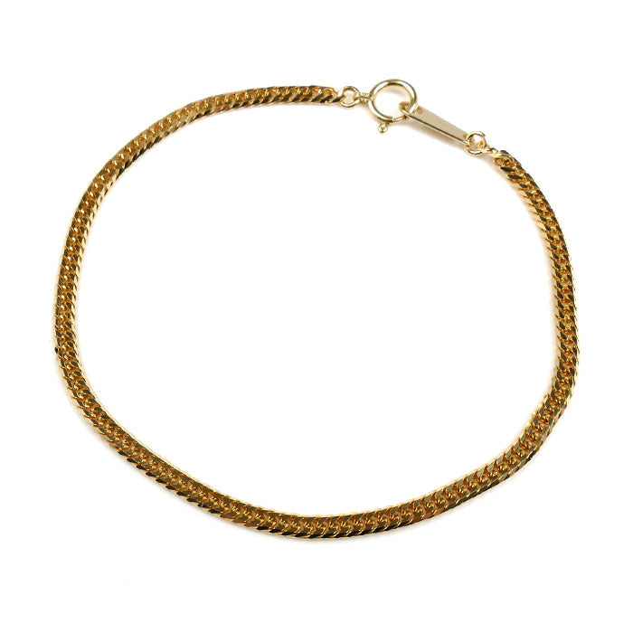 K18YG イエローゴールド ブレスレット 喜平6面Wカット 3.6g 17cm ユニセックス【中古】