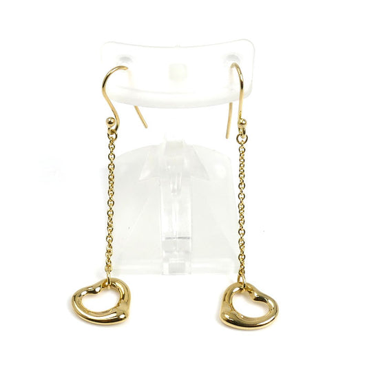 TIFFANY&Co. ティファニー K18YG イエローゴールド オープンハート ピアス 74237150 2.9g レディース【中古】【美品】