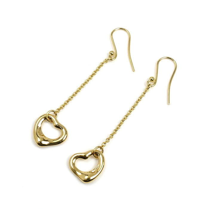 TIFFANY&Co. ティファニー K18YG イエローゴールド オープンハート ピアス 74237150 2.9g レディース【中古】【美品】