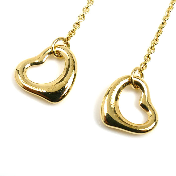 TIFFANY&Co. ティファニー K18YG イエローゴールド オープンハート ピアス 74237150 2.9g レディース【中古】【美品】