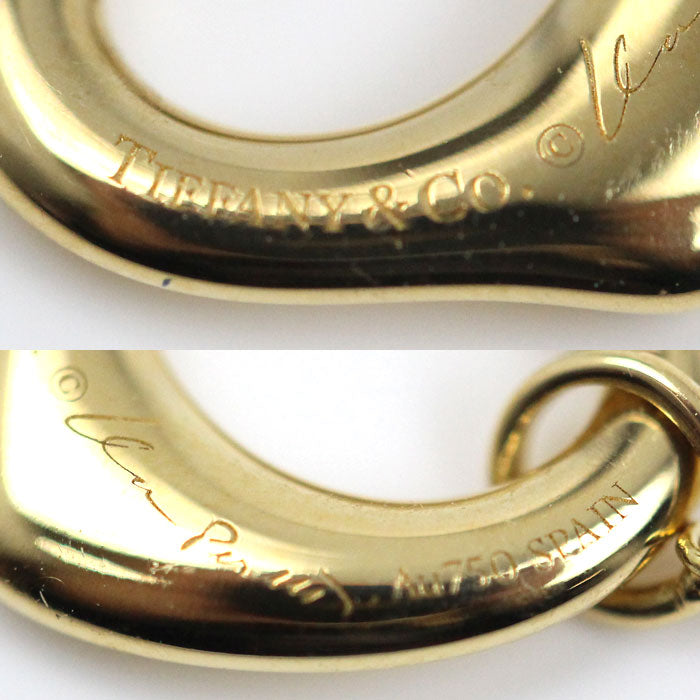 TIFFANY&Co. ティファニー K18YG イエローゴールド オープンハート ピアス 74237150 2.9g レディース【中古】【美品】