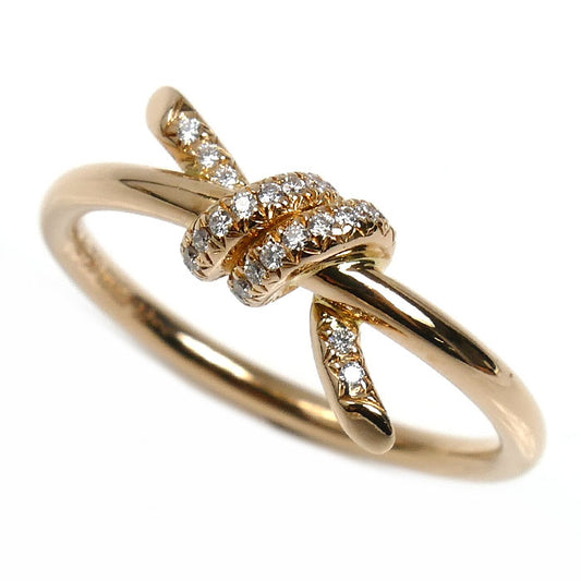 TIFFANY&Co. ティファニー K18PG ピンクゴールド ノット リング・指輪 ダイヤモンド 12号 2.9g レディース【中古】【美品】