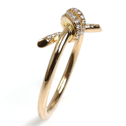 TIFFANY&Co. ティファニー K18PG ピンクゴールド ノット リング・指輪 ダイヤモンド 12号 2.9g レディース【中古】【美品】