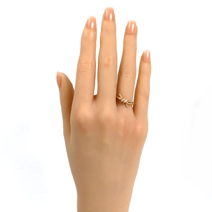 TIFFANY&Co. ティファニー K18PG ピンクゴールド ノット リング・指輪 ダイヤモンド 12号 2.9g レディース【中古】【美品】