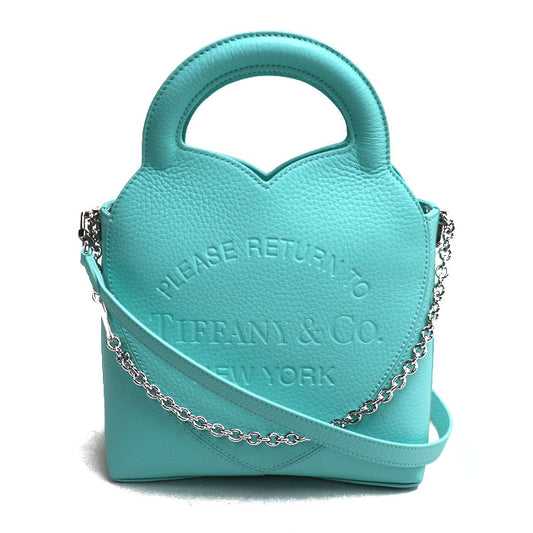 TIFFANY&Co. ティファニー リターン トゥ ティファニー 2Wayショルダーバッグ グリーン レディース【中古】【美品】