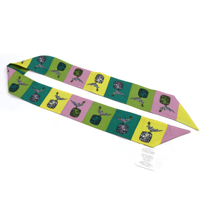 TIFFANY&Co. ティファニー バード オン ア ロック リボン スカーフ マルチカラー 72020936 レディース【中古】