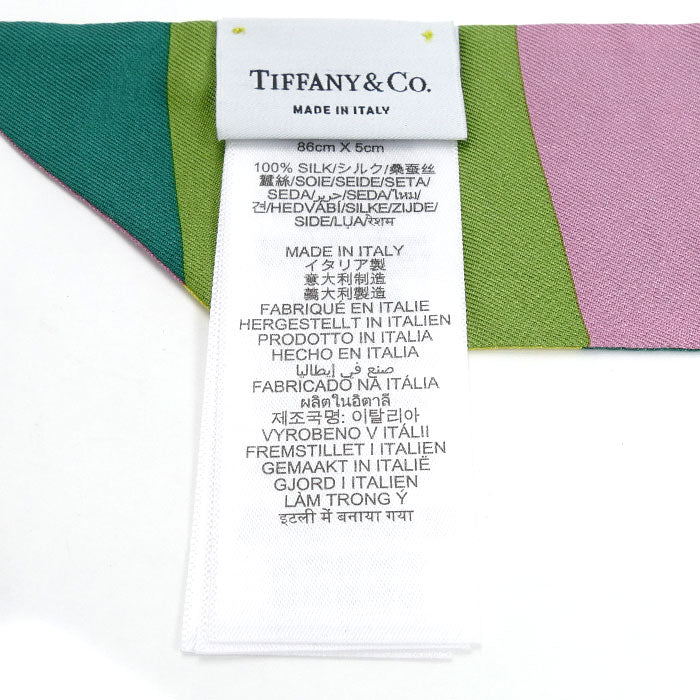 TIFFANY&Co. ティファニー バード オン ア ロック リボン スカーフ マルチカラー 72020936 レディース【中古】