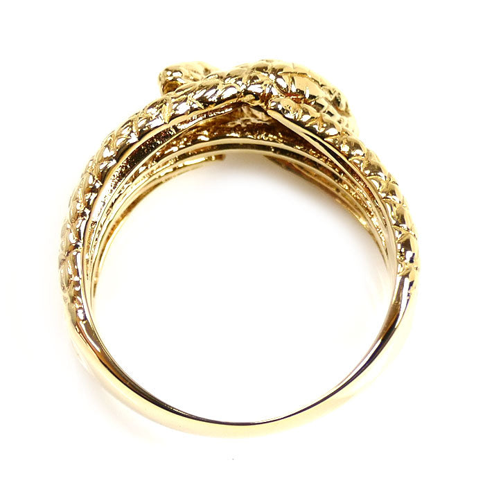 K18YG イエローゴールド スネーク ヘビ リング・指輪 12号 7.2g ユニセックス【中古】