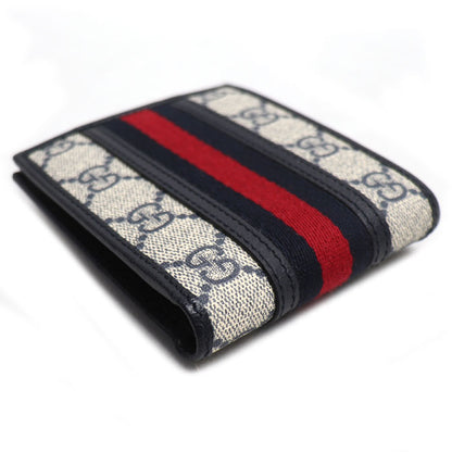 GUCCI グッチ オフィディア GG コインウォレット 二つ折り財布 ネイビー 597609 96IWN 4076 メンズ【未使用】【買取品】