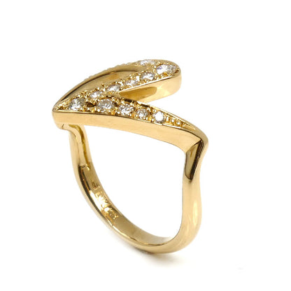 NINA RICCI ニナリッチ K18YG イエローゴールド リング・指輪 ダイヤモンド 12号 3.8g レディース【中古】【美品】