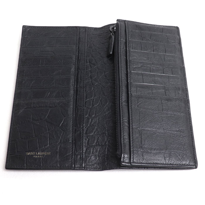 SAINT LAURENT サンローラン モノグラム コンチネンタルウォレット 長財布 ブラック 529981 メンズ【中古】