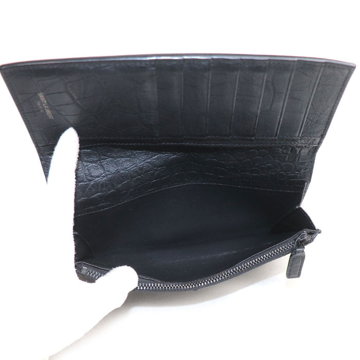 SAINT LAURENT サンローラン モノグラム コンチネンタルウォレット 長財布 ブラック 529981 メンズ【中古】