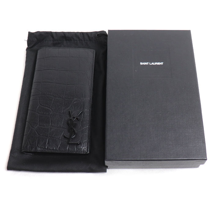 SAINT LAURENT サンローラン モノグラム コンチネンタルウォレット 長財布 ブラック 529981 メンズ【中古】