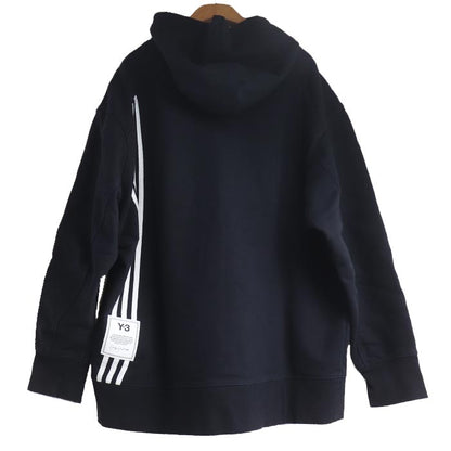 Yohji Yamamoto ヨウジヤマモト Y-3 3STP TERRY HOODIE パーカー ブラック H16340 
L/G メンズ【中古】