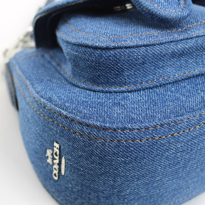 COACH コーチ アシュトン 2Wayショルダーバッグ ブルー CAK44 SV/IN アウトレット レディース【中古】【極美品】