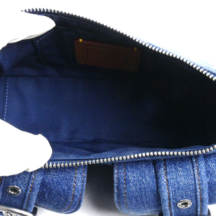 COACH コーチ アシュトン 2Wayショルダーバッグ ブルー CAK44 SV/IN アウトレット レディース【中古】【極美品】