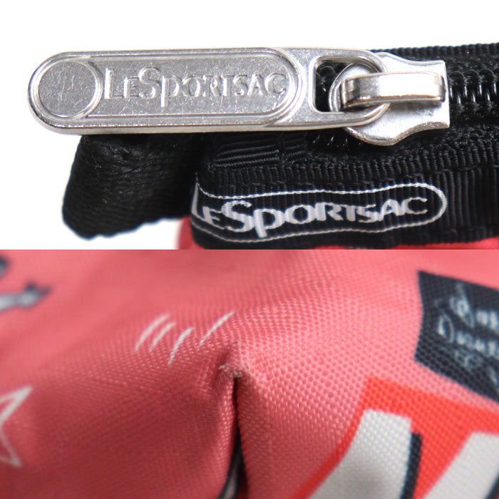 LeSportsac レスポートサック LeSportsac×Disney コスメティック ポーチ レッド レディース【中古】