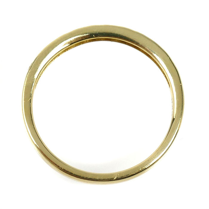 K18YG イエローゴールド ハーフエタニティ リング・指輪 ダイヤモンド0.30ct 13号 2.1g レディース【中古】