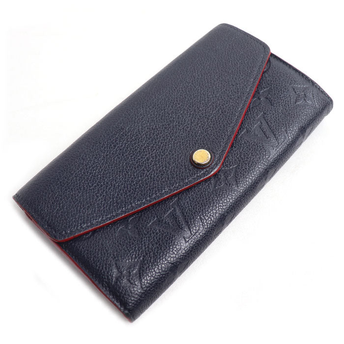 LOUIS VUITTON ルイ・ヴィトン ポルトフォイユ サラ 長財布 モノグラム アンプラント マリーヌ/ルージュ M62125 CA3260 レディース【中古】