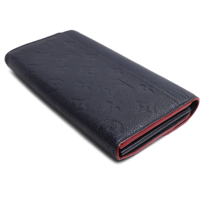 LOUIS VUITTON ルイ・ヴィトン ポルトフォイユ サラ 長財布 モノグラム アンプラント マリーヌ/ルージュ M62125 CA3260 レディース【中古】