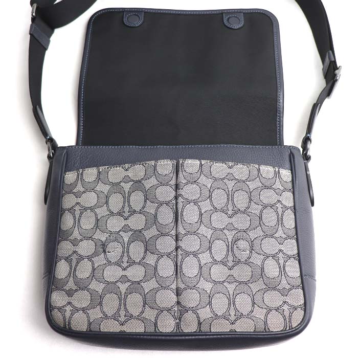 COACH コーチ スプリント マップ バッグ 25 ショルダーバッグ ネイビー/ミッドナイト CE534 QBV41 アウトレット メンズ【中古】