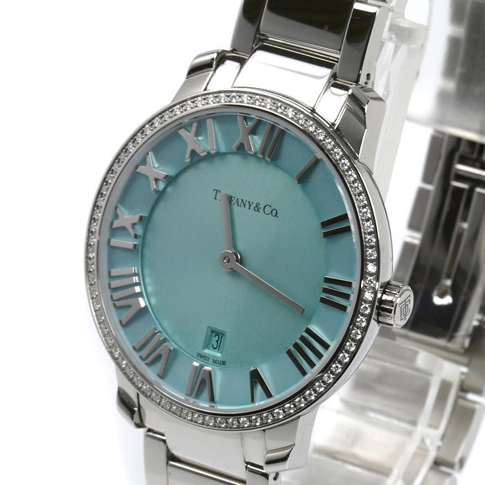 TIFFANY&Co. ティファニー アトラス 2ハンド 31mm ダイヤベゼル 腕時計 電池式 63452858 レディース【中古】