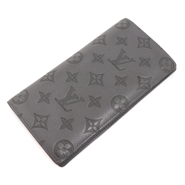 LOUIS VUITTON ルイ・ヴィトン ポルトフォイユ・ブラザ 長財布 モノグラムシャドウ グレー M81335 RFID メンズ【中古】