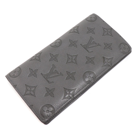 LOUIS VUITTON ルイ・ヴィトン ポルトフォイユ・ブラザ 長財布 モノグラムシャドウ グレー M81335 RFID メンズ【中古】