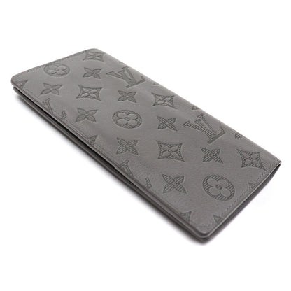 LOUIS VUITTON ルイ・ヴィトン ポルトフォイユ・ブラザ 長財布 モノグラムシャドウ グレー M81335 RFID メンズ【中古】