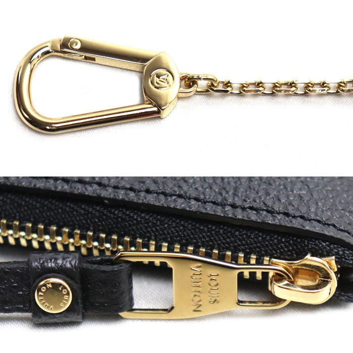 LOUIS VUITTON ルイ・ヴィトン カードキーケース ポシェット・クレ コインケース モノグラム・アンプラント ブラック M80879 TN2255 レディース【未使用】【買取品】